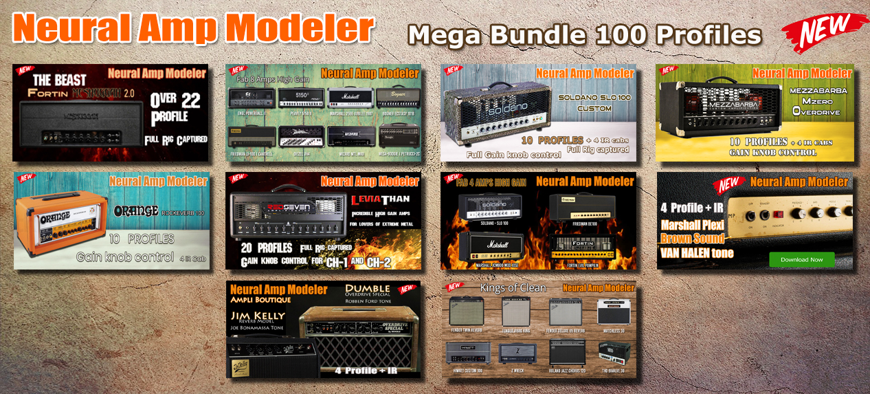 Neural Amp Modeler Mega Bundle 100 Profiles
